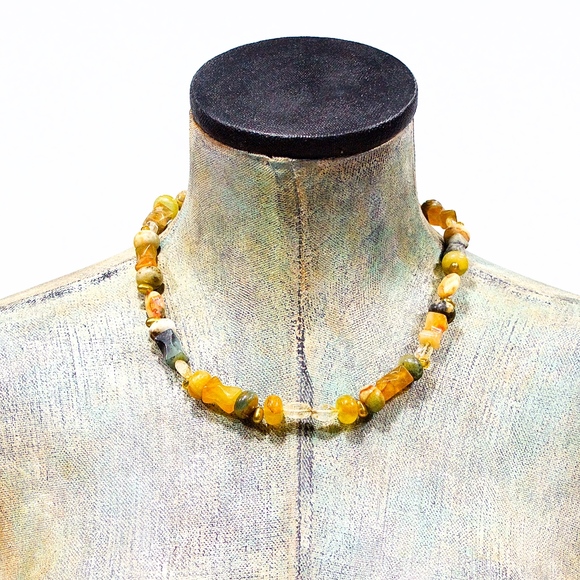 VTG 90's Natural Stone Necklace - Picture 2 of 3
